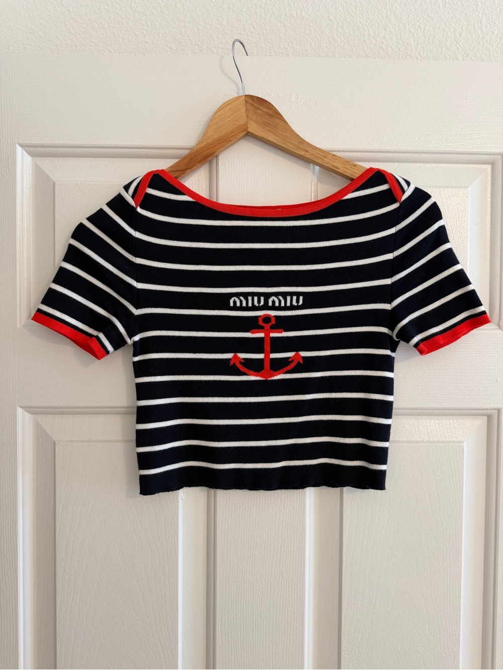Miu Miu striped sweater top